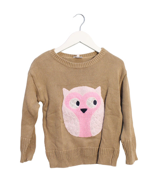 A Brown Knit Sweaters from Seed in size 6T for girl. (Front View)