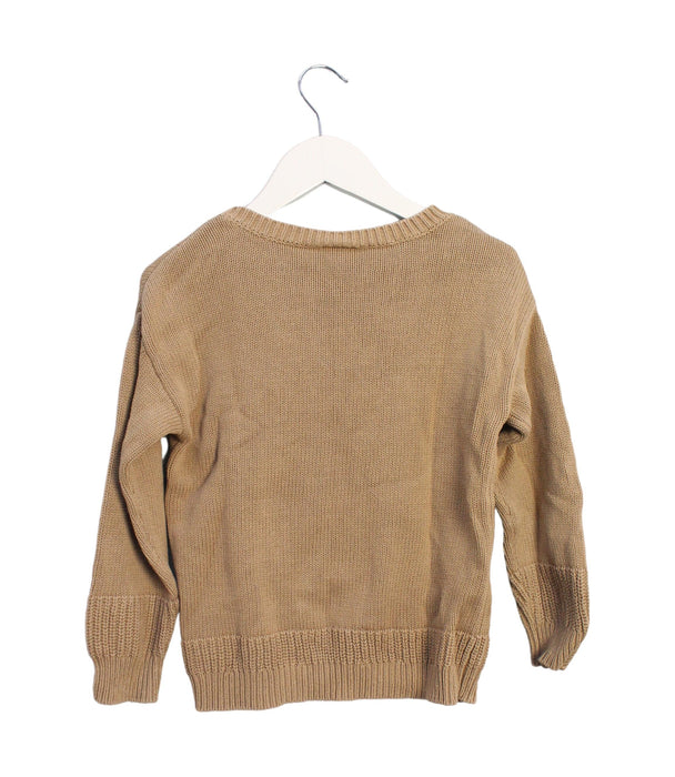 A Brown Knit Sweaters from Seed in size 6T for girl. (Back View)