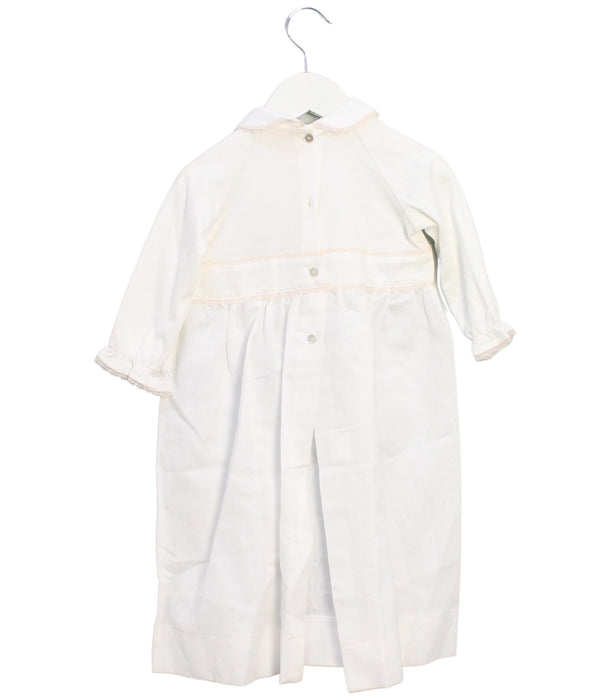 A White Long Sleeve Dresses from Les Enfantines in size 2T for girl. (Back View)