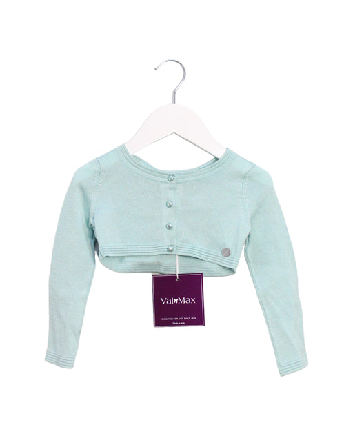 A Teal Cardigans from ValMax in size 3T for girl. (Front View)