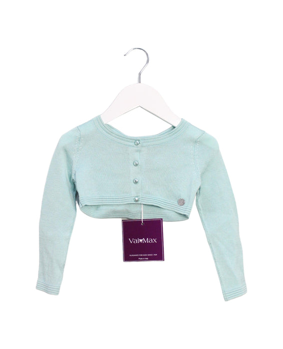 A Teal Cardigans from ValMax in size 3T for girl. (Front View)