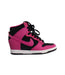 A Pink Sneakers from Nike in size 11Y for girl. (Back View)