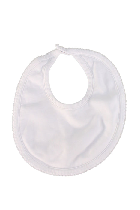 A White Bibs from Kissy Kissy in size O/S for neutral. (Front View)