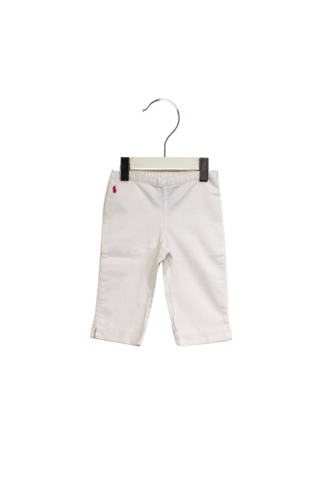 A White Casual Pants from Ralph Lauren in size 6-12M for girl. (Front View)