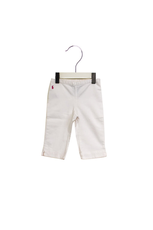 A White Casual Pants from Ralph Lauren in size 6-12M for girl. (Front View)