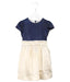 A Navy Short Sleeve Dresses from Busy Bees in size 4T for girl. (Front View)