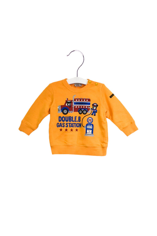 A Orange Crewneck Sweatshirts from Double B Mikihouse in size 12-18M for boy. (Front View)
