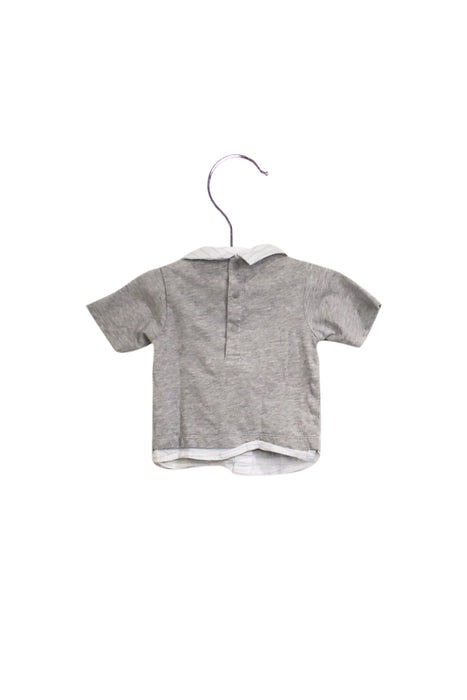 A Grey T Shirts from Chickeeduck in size 6-12M for boy. (Back View)