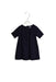 A Navy Short Sleeve Dresses from Little Mercerie in size 4T for girl. (Front View)