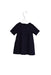 A Navy Short Sleeve Dresses from Little Mercerie in size 4T for girl. (Back View)