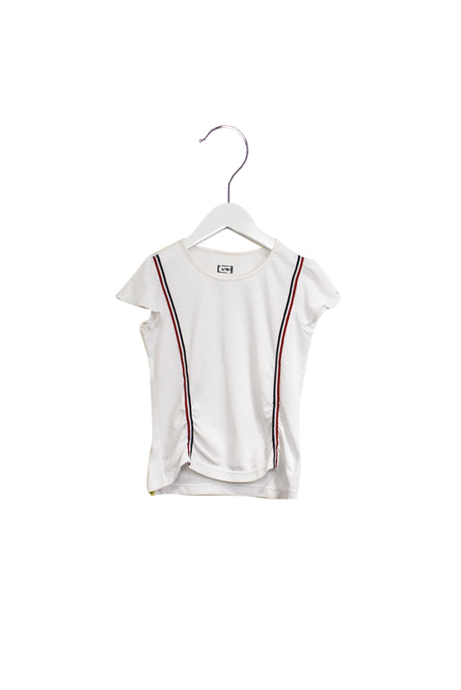 A White Short Sleeve Tops from Chickeeduck in size 5T for girl. (Front View)