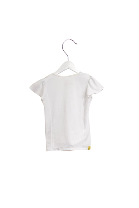 A White Short Sleeve Tops from Chickeeduck in size 5T for girl. (Back View)