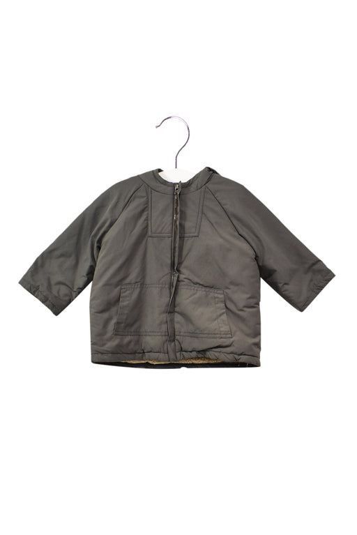 A Grey Lightweight Jackets from Bonpoint in size 12-18M for girl. (Front View)