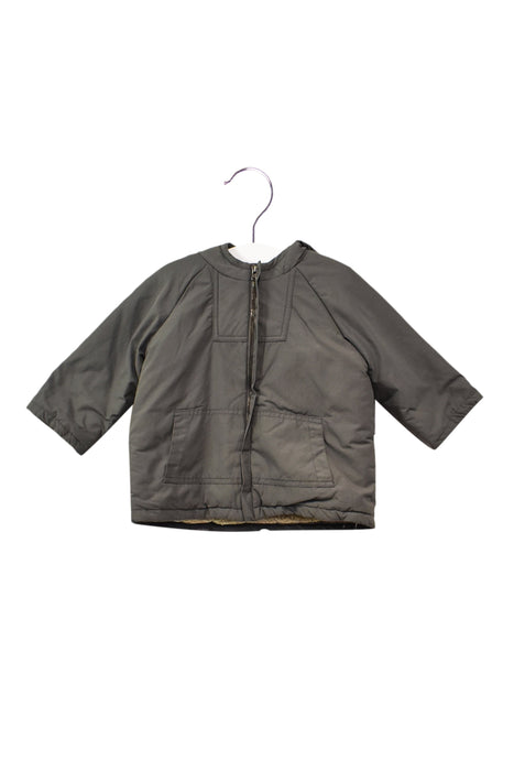 A Grey Lightweight Jackets from Bonpoint in size 12-18M for girl. (Front View)