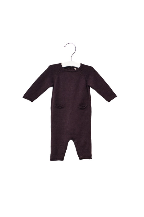 A Purple Long Sleeve Jumpsuits from Bonpoint in size 6-12M for girl. (Front View)