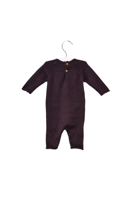 A Purple Long Sleeve Jumpsuits from Bonpoint in size 6-12M for girl. (Back View)