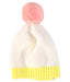 A Ivory Beanies from Seed in size Newborn for girl. (Front View)