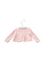 A Pink Cardigans from Tartine et Chocolat in size 6-12M for girl. (Back View)