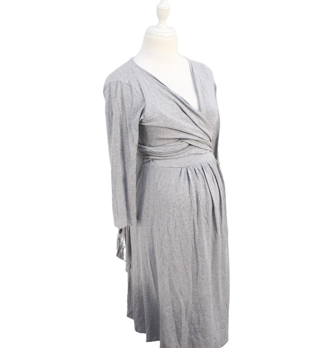 A Grey Long Sleeve Dresses from Isabella Oliver in size M for maternity. (Front View)