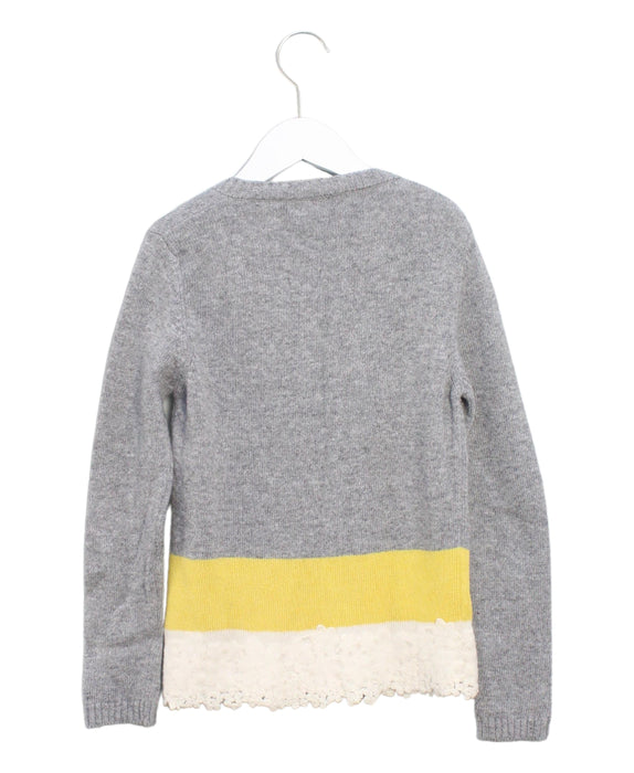A Grey Cardigans from Simonetta in size 8Y for girl. (Back View)