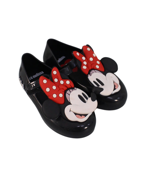 A Black Flats from Mini Melissa in size EU25/26 for girl. (Front View)