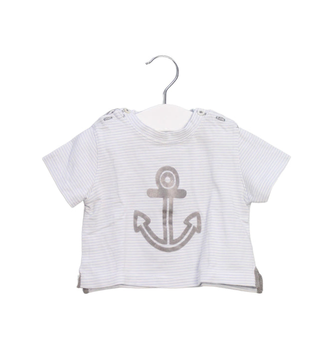 A Blue Short Sleeve T Shirts from Chateau de Sable in size 0-3M for boy. (Front View)