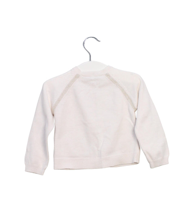 A White Cardigans from Tartine et Chocolat in size 12-18M for girl. (Back View)
