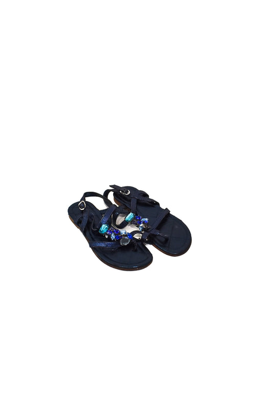 A Blue Sandals from Pinko in size 6T for girl. (Front View)