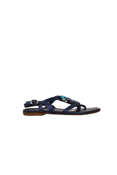 A Blue Sandals from Pinko in size 6T for girl. (Back View)