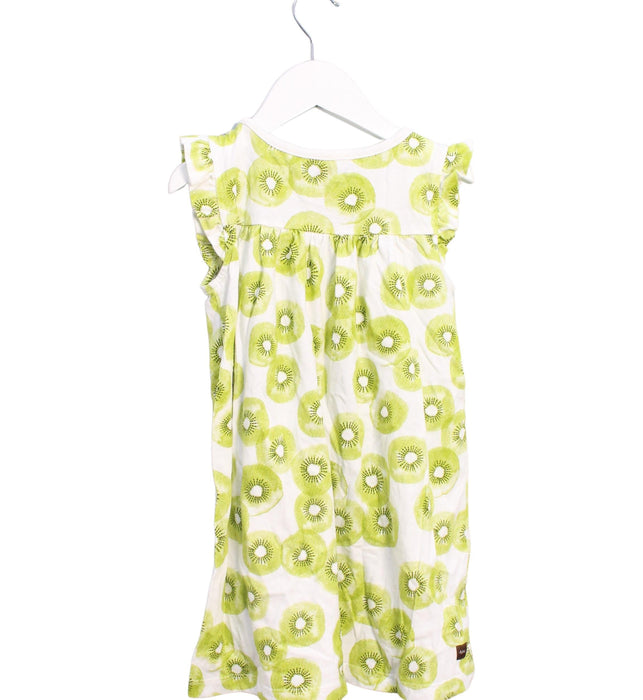 A White Sleeveless Dresses from Tea in size 4T for girl. (Back View)