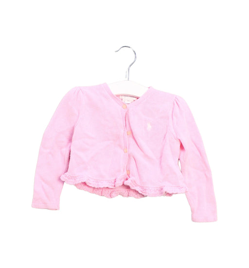 A Pink Cardigans from Ralph Lauren in size 6-12M for girl. (Front View)