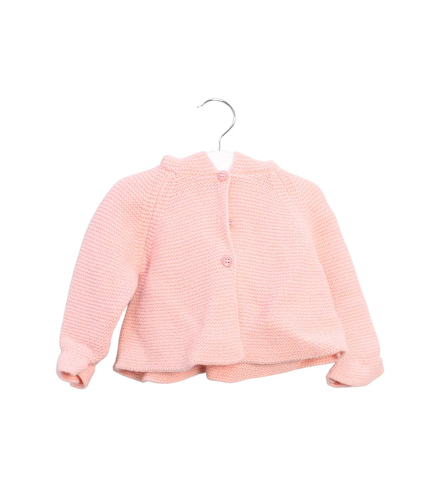 A Pink Cardigans from Nanos in size 6-12M for girl. (Front View)
