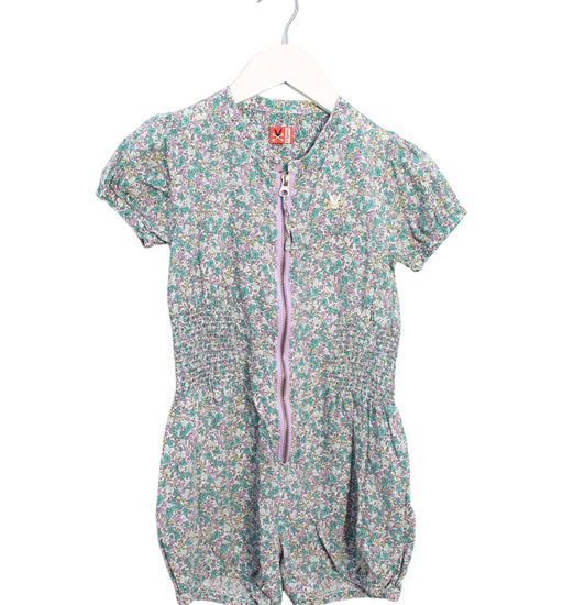A Green Rompers from No Added Sugar in size 7Y for girl. (Front View)