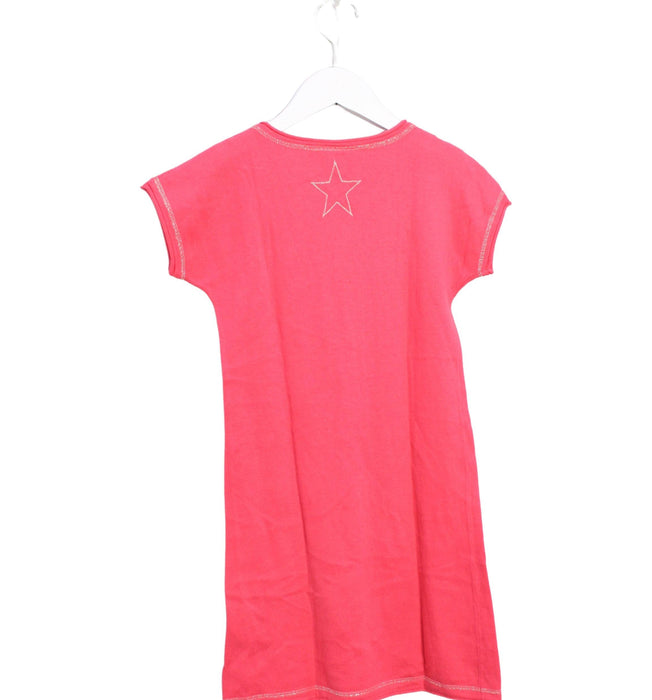 A Pink Short Sleeve Dresses from Excuse My French in size 8Y for girl. (Back View)