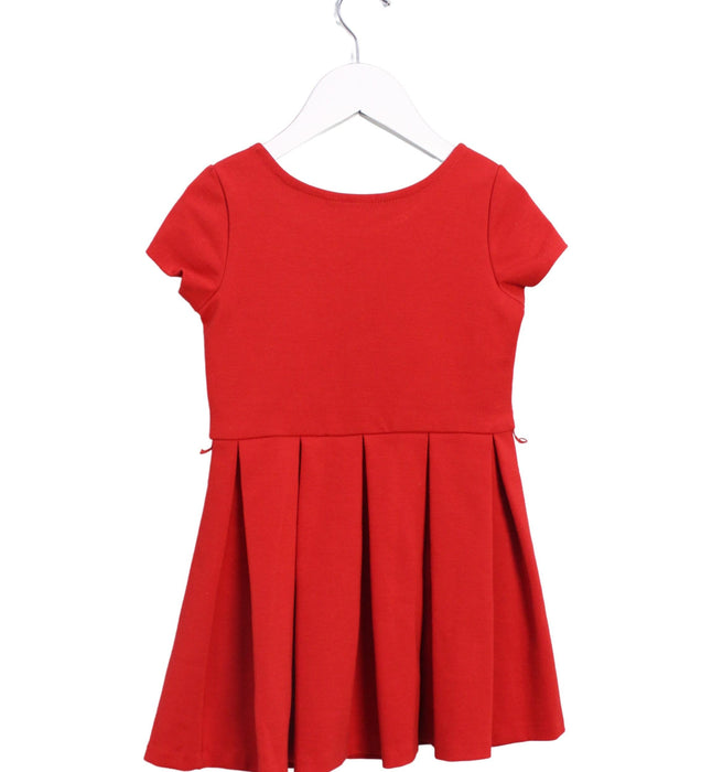 A Red Short Sleeve Dresses from Polo Ralph Lauren in size 4T for girl. (Back View)