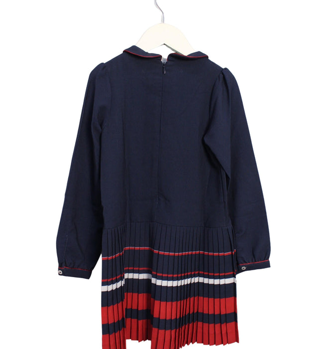 A Navy Long Sleeve Dresses from Tartine et Chocolat in size 6T for girl. (Back View)