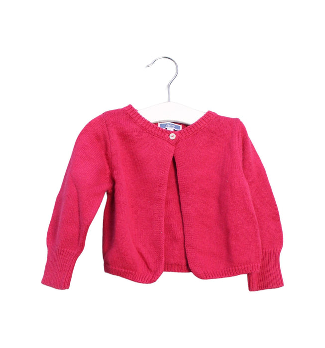A Pink Cardigans from Jacadi in size 12-18M for girl. (Front View)