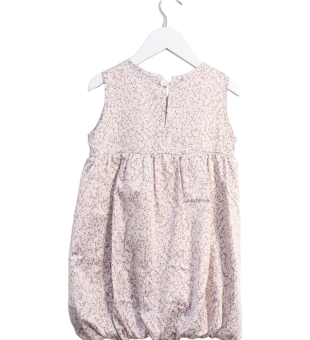 A Purple Sleeveless Dresses from mini kardi in size 18-24M for girl. (Back View)