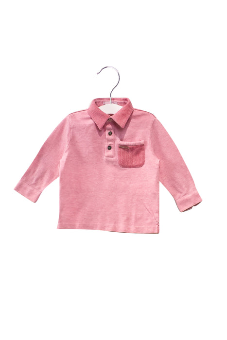 A Pink Long Sleeve Polos from Nicholas & Bears in size 12-18M for girl. (Front View)