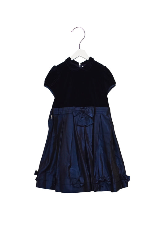 A Navy Short Sleeve Dresses from Aletta in size 12Y for girl. (Front View)