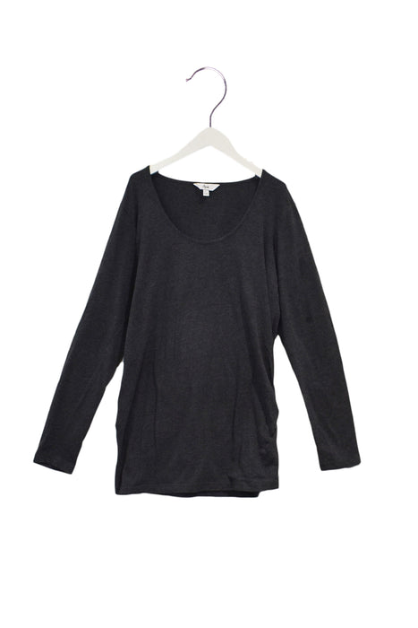 A Grey Long Sleeve Tops from Ripe in size L for maternity. (Front View)