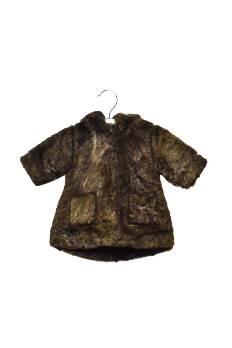A Brown Coats from IKKS in size 0-3M for girl. (Front View)
