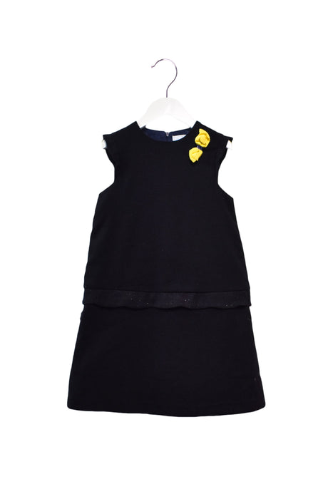 A Navy Sleeveless Dresses from Tartine et Chocolat in size 8Y for girl. (Front View)