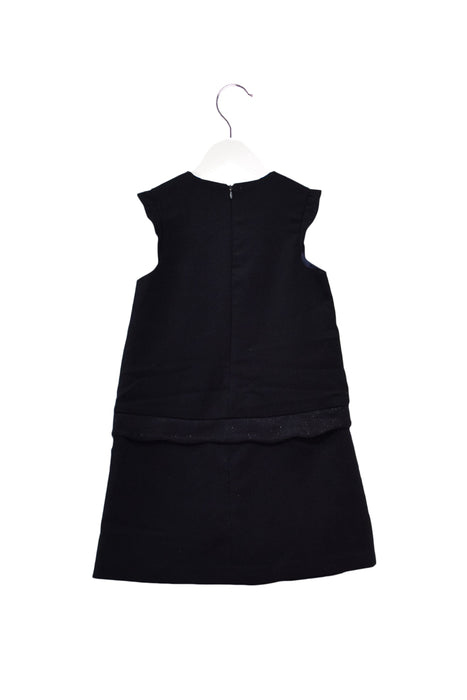 A Navy Sleeveless Dresses from Tartine et Chocolat in size 8Y for girl. (Back View)