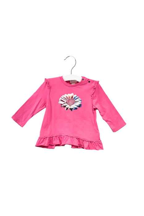 A Pink Long Sleeve Tops from Diesel in size 3-6M for girl. (Front View)