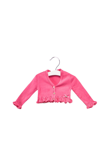 A Pink Cardigans from Chickeeduck in size 6-12M for girl. (Front View)