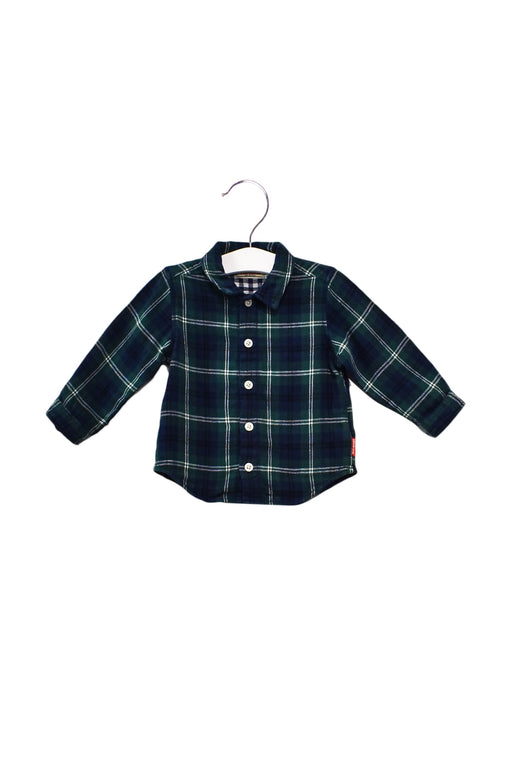 A Navy Shirts from Miki House in size 12-18M for boy. (Front View)