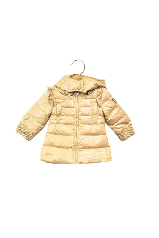 A Yellow Puffer/Quilted Coats & Outerwear from Diesel in size 3-6M for girl. (Front View)