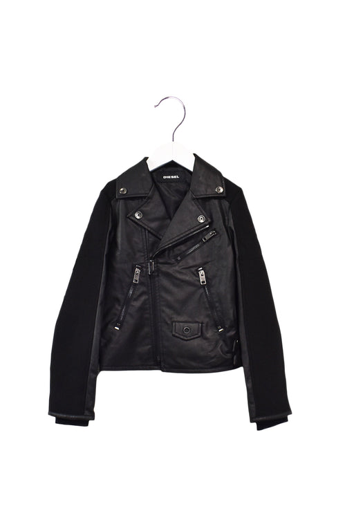 A Black Lightweight Jackets from Diesel in size 8Y for girl. (Front View)