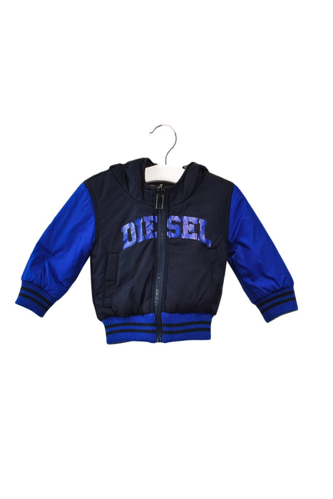 A Green Puffer/Quilted Jackets from Diesel in size 3-6M for boy. 